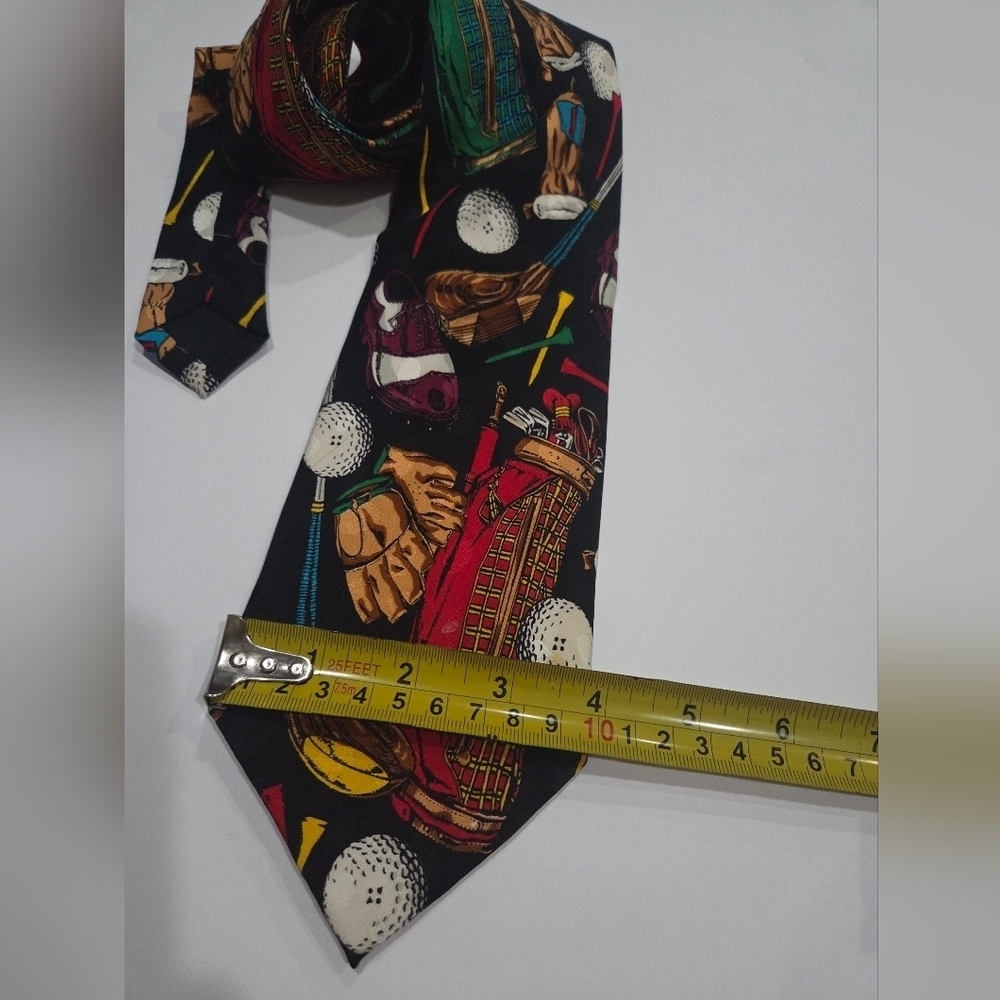 Addiction Stylish Multiclors Golf Gear Men's Tie - Picture 5 of 6